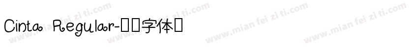 Cinta Regular字体转换